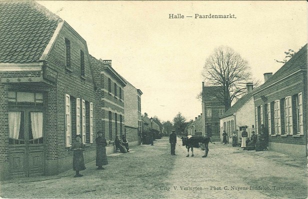 37 Dorpstraat thv Paardemarkt, zicht naar Sint Martinusstraat 1913